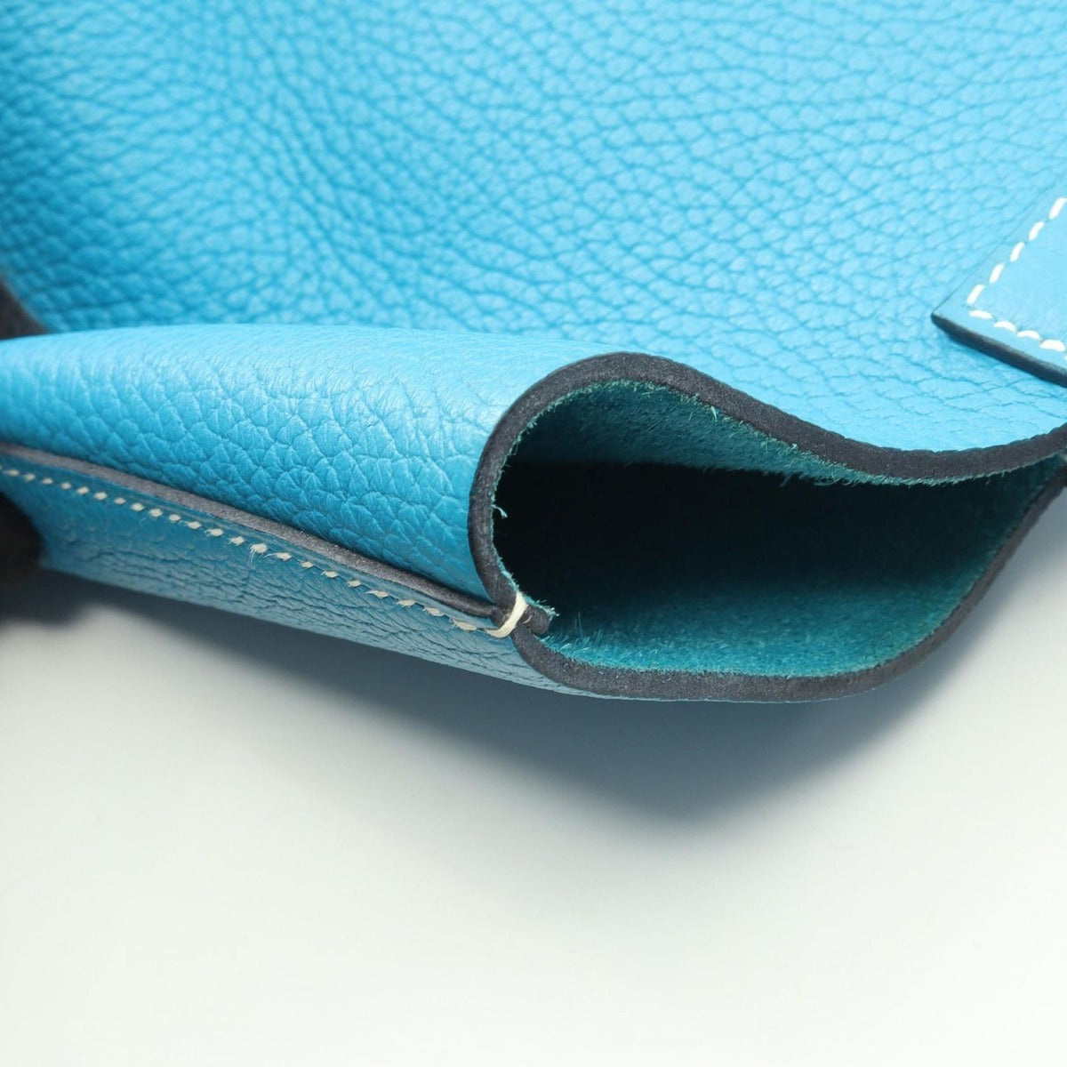 Hermes Tote Cover Serie 31 Blue Frida Leather — view 8