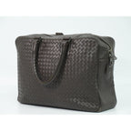 Bottega Veneta Intrecciato Business Bag Handbag Leather Brown Outside — view 2