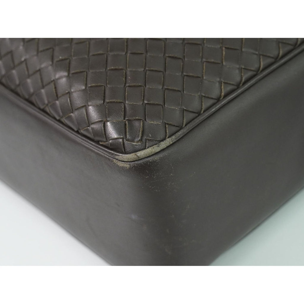 Bottega Veneta Intrecciato Business Bag Handbag Leather Brown Outside — view 4