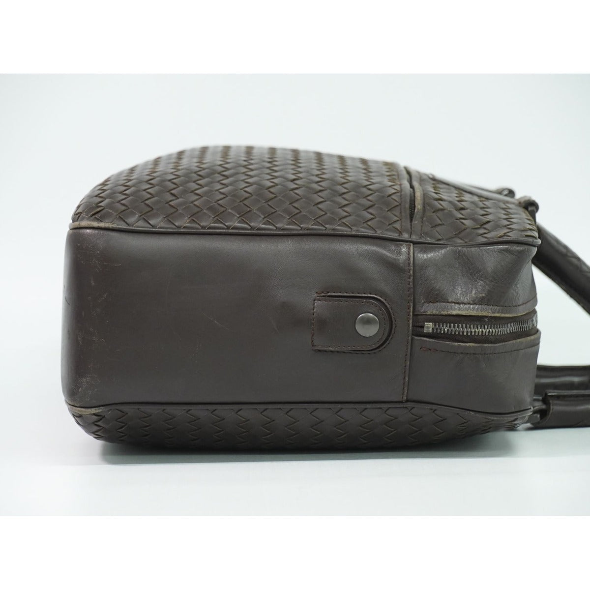 Bottega Veneta Intrecciato Business Bag Handbag Leather Brown Outside — view 5