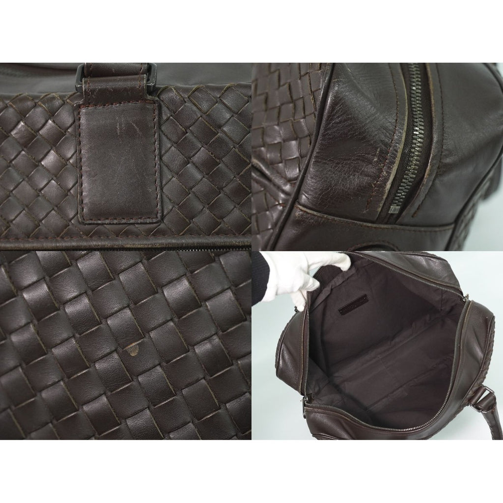 Bottega Veneta Intrecciato Business Bag Handbag Leather Brown Outside — view 7