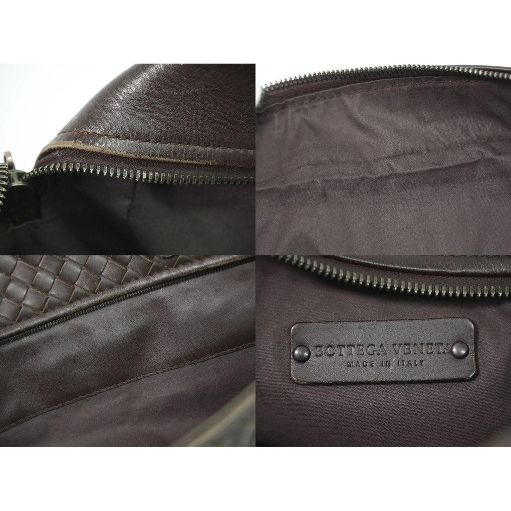 Bottega Veneta Intrecciato Business Bag Handbag Leather Brown Outside — view 9