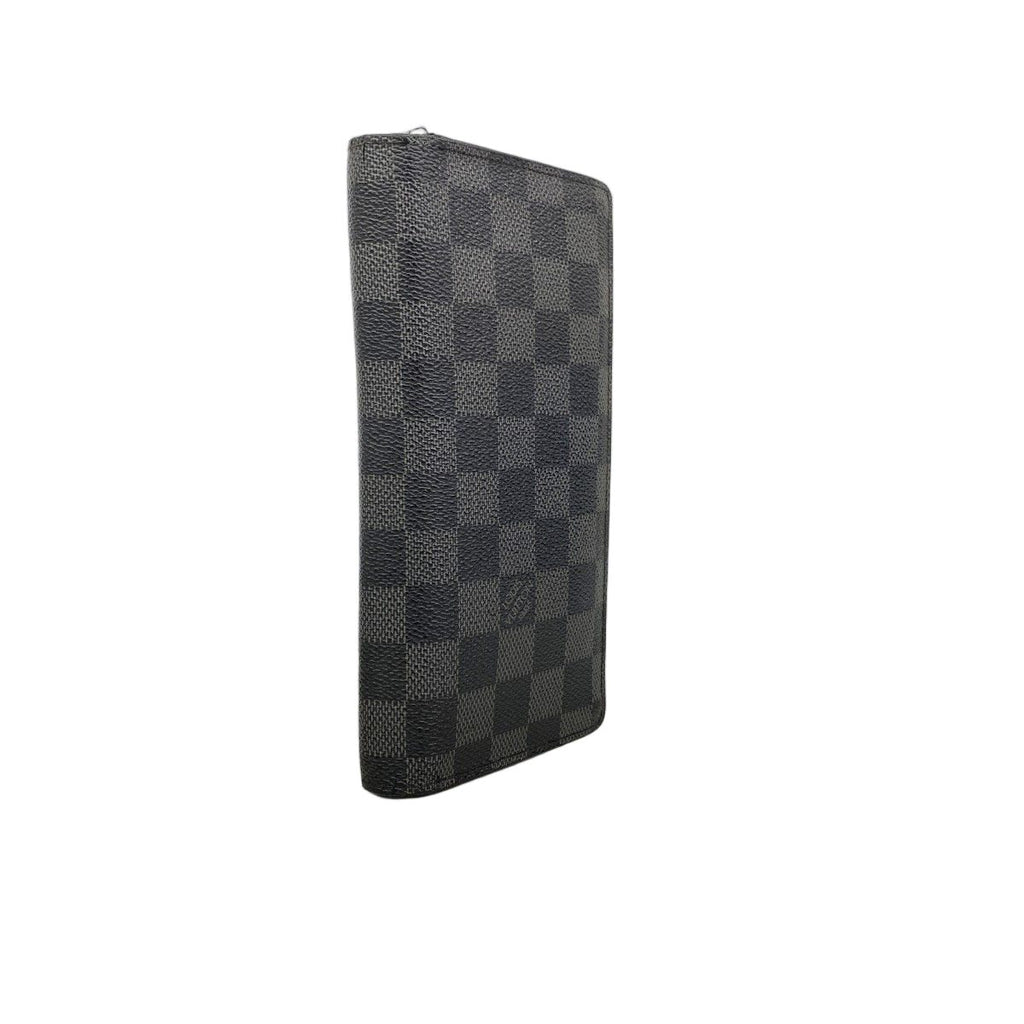 Louis Vuitton Wallet Damier Graphite Portefeuille Brazza Black Gray — view 2