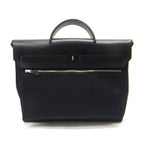 Hermes Messenger Herbag 39 Toile Military Vache Hunter Black Carved — view 2
