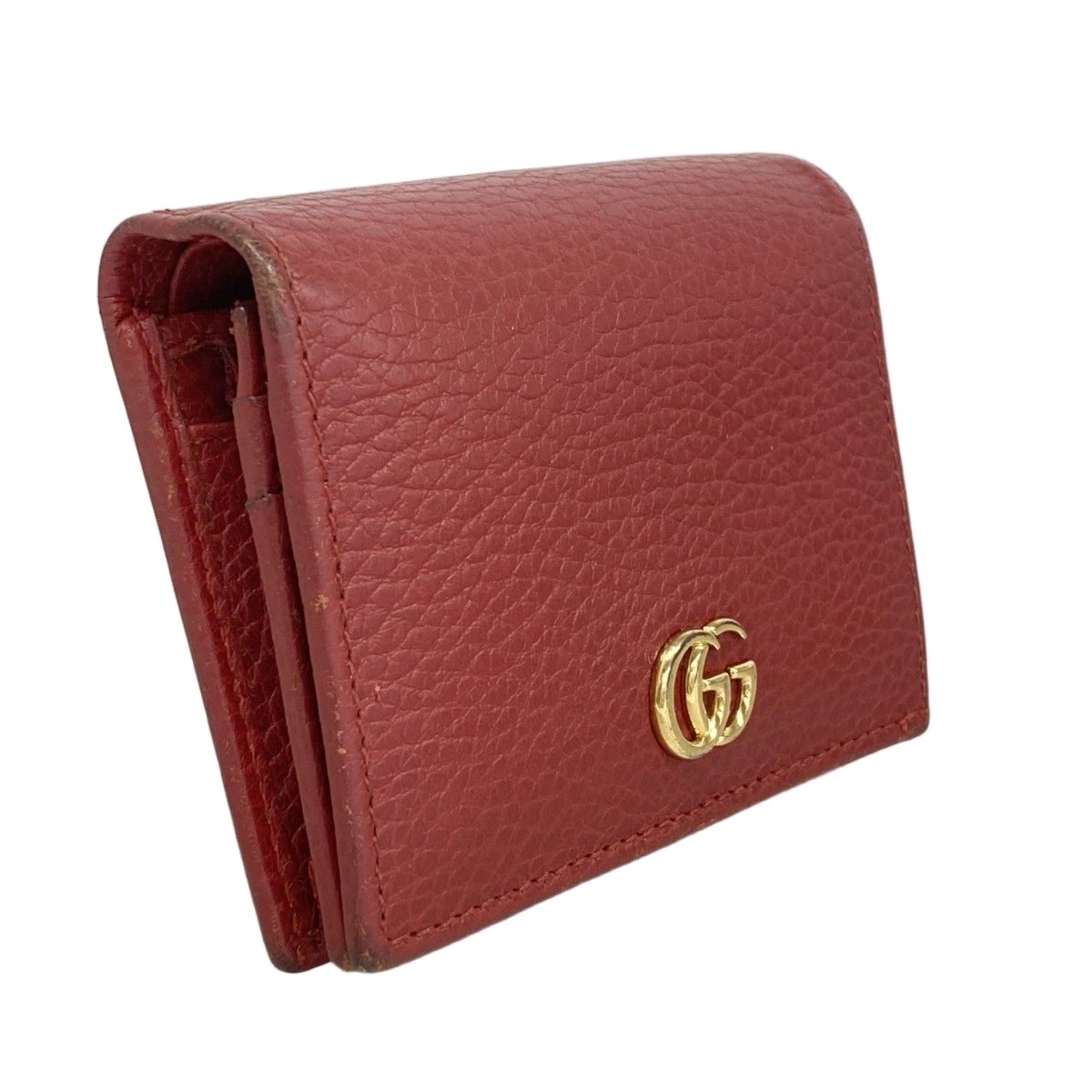 Gucci Wallet GG Marmont Leather Red Gold — view 2