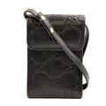 Gucci GG Embossed Mini Bag Leather Black Silver