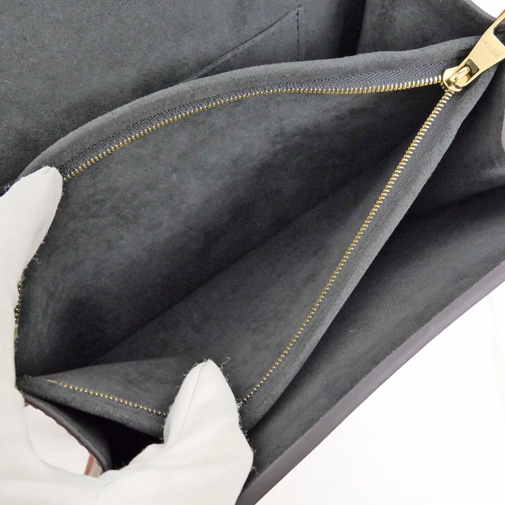 Louis Vuitton Dauphine MM Panama Scarlet Shoulder Bag Taurillon Leather — view 8
