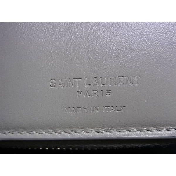 Saint Laurent Bifold Wallet JOAN Ivory Leather Round Zipper — view 2