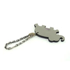 Hermes Animal Bag Charm Purple And Grey Leather SV 925 Silver Hardware — view 2