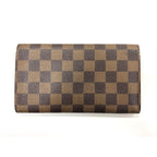 Louis Vuitton Damier Pochette Porte Monnaie Cles Di Long Wallet Brown — view 2