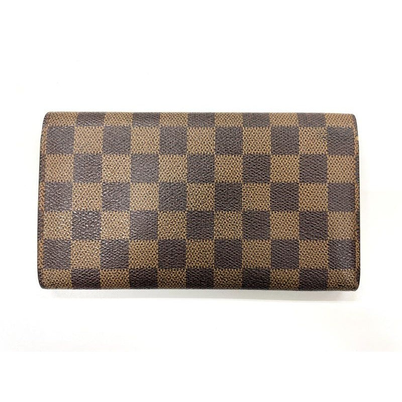 Louis Vuitton Damier Pochette Porte Monnaie Cles Di Long Wallet Brown — view 2
