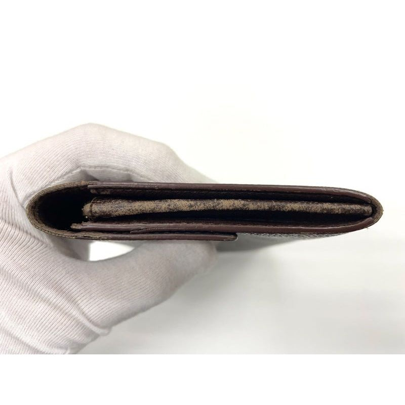 Louis Vuitton Damier Pochette Porte Monnaie Cles Di Long Wallet Brown — view 6
