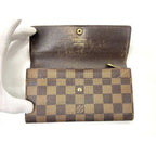 Louis Vuitton Damier Pochette Porte Monnaie Cles Di Long Wallet Brown — view 7