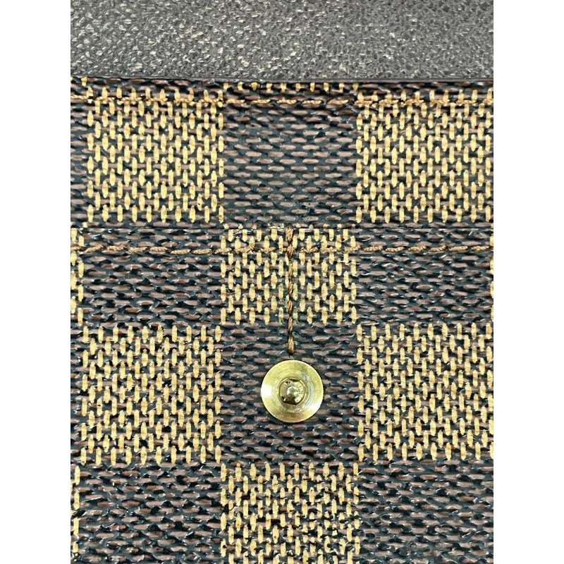 Louis Vuitton Damier Pochette Porte Monnaie Cles Di Long Wallet Brown — view 8