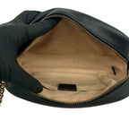 Gucci GG Marmont Small Logo Quilted Leather Shoulder Bag Black — view 9