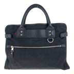 Gucci Sherry Line Black Silver Hardware Nylon Business Bag Handbag Men