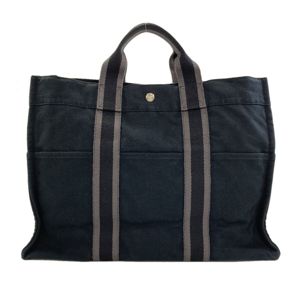 Hermes Sac Fourre Tout MM Silver Handbag Canvas
