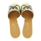 Gucci Adidas Collaboration Sandals Gold Size 38 Mule Heel Logo — view 7