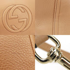 Gucci Handbag Soho Interlocking Tassel Leather Beige Gold Hardware 2-Way — view 2