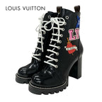 Louis Vuitton Star Trail Line Monogram Boots Short Shoes Leather Black
