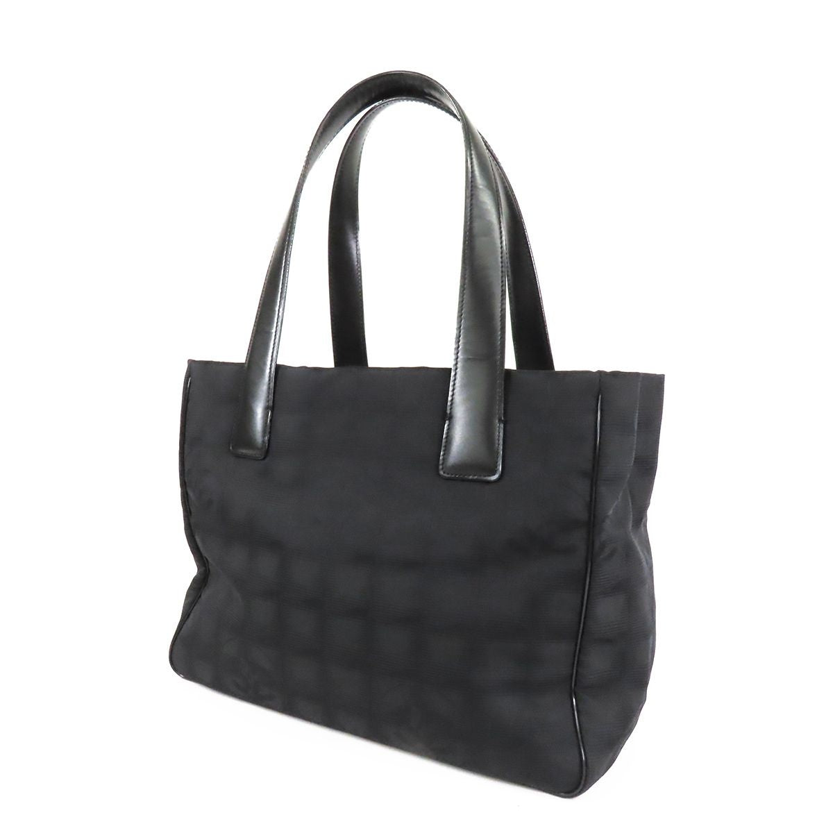 Chanel New Travel Line PM Black Gold Nylon Leather Tote Bag — view 2
