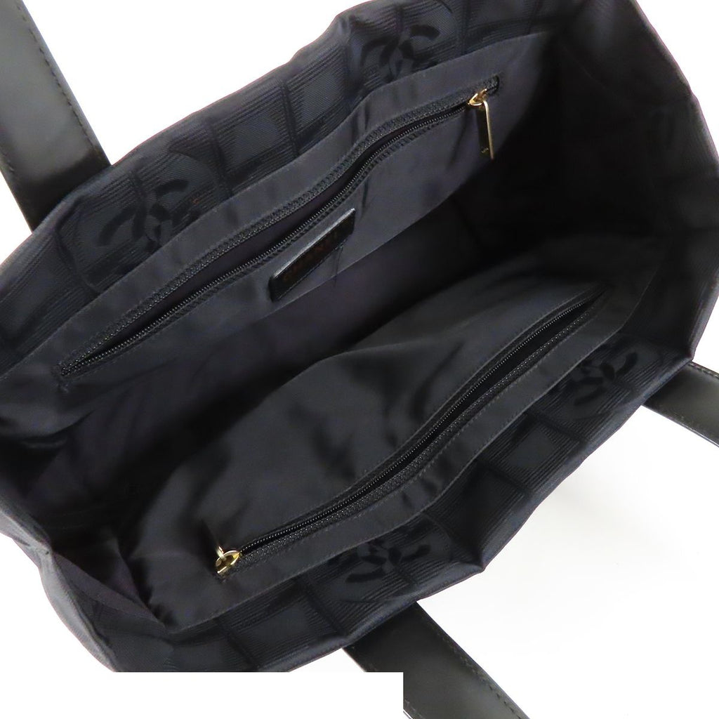Chanel New Travel Line PM Black Gold Nylon Leather Tote Bag — view 5