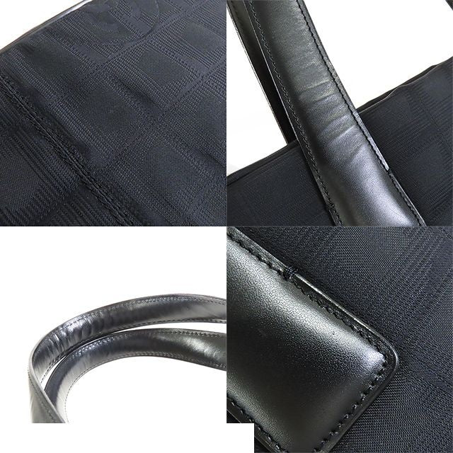 Chanel New Travel Line PM Black Gold Nylon Leather Tote Bag — view 6