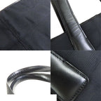 Chanel New Travel Line PM Black Gold Nylon Leather Tote Bag — view 6