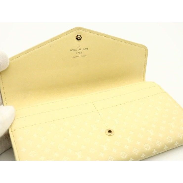 Louis Vuitton Wallet Portefeuille Sarah NM Jaune Nano Monogram Gold — view 6