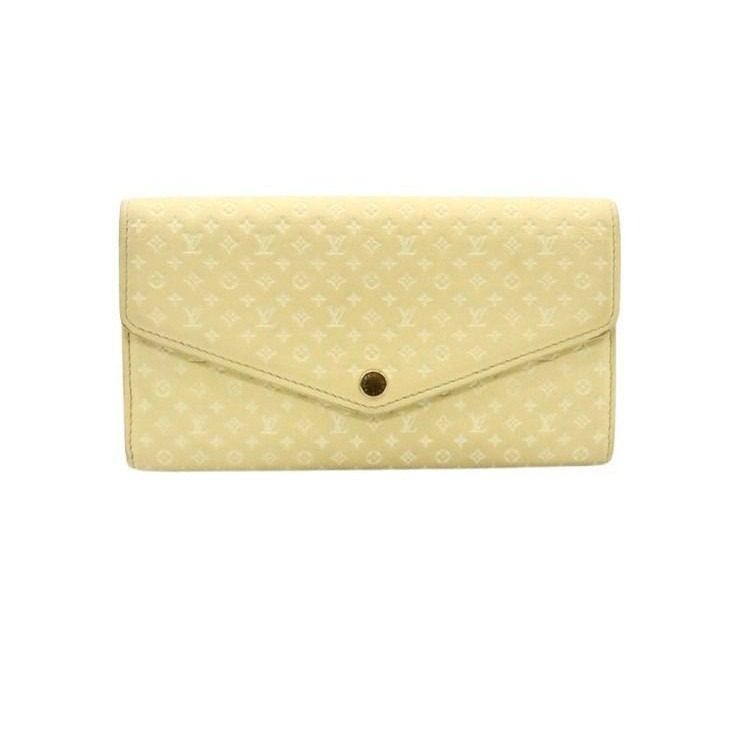 Louis Vuitton Wallet Portefeuille Sarah NM Jaune Nano Monogram Gold