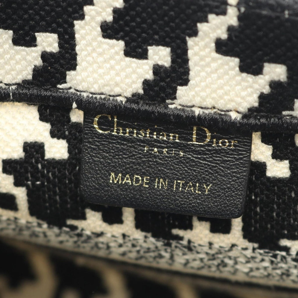 Dior Tote Book Small Black White Canvas — view 4