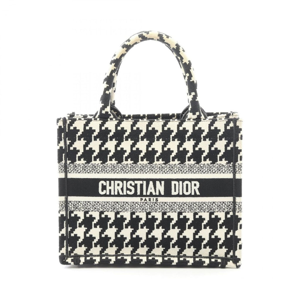 Dior Tote Book Small Black White Canvas