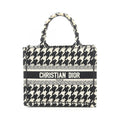 Dior Tote Book Small Black White Canvas