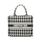 Dior Tote Book Small Black White Canvas