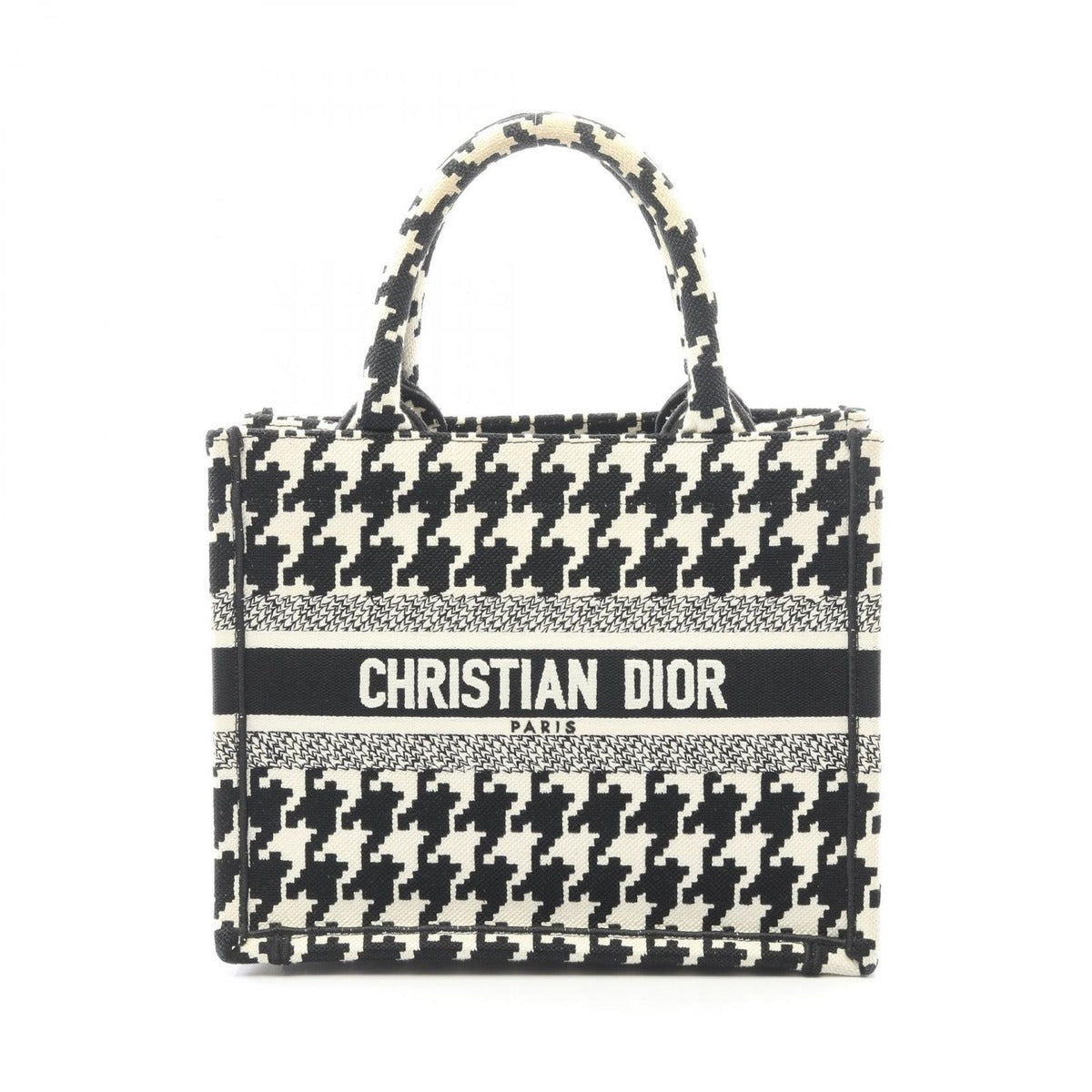 Dior Tote Book Small Black White Canvas