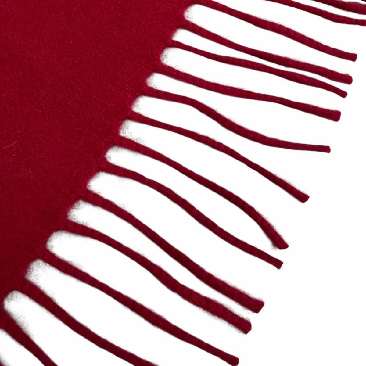 Hermes Recto Verso Cashmere Logo Embroidery with Fringe Scarf Shawl Red — view 5