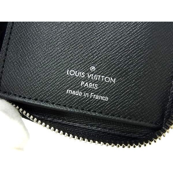 Louis Vuitton Wallet Zippy Vertical Noir Black Taiga — view 2