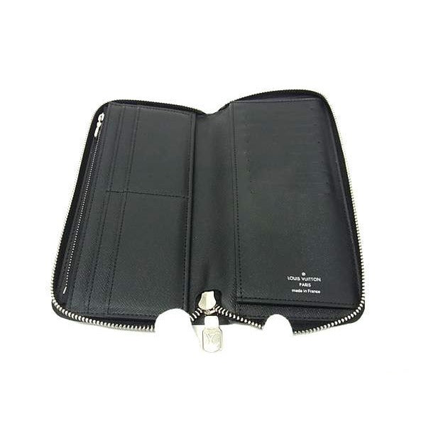 Louis Vuitton Wallet Zippy Vertical Noir Black Taiga — view 4