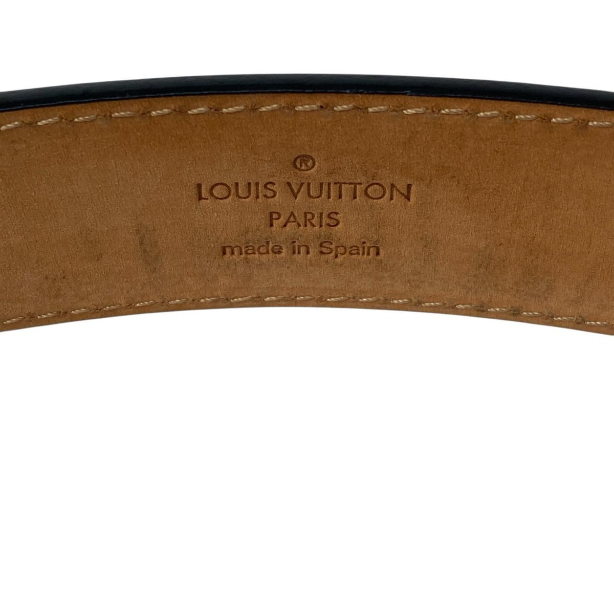 Louis Vuitton Belt Ceinture Leather Black Brown — view 7