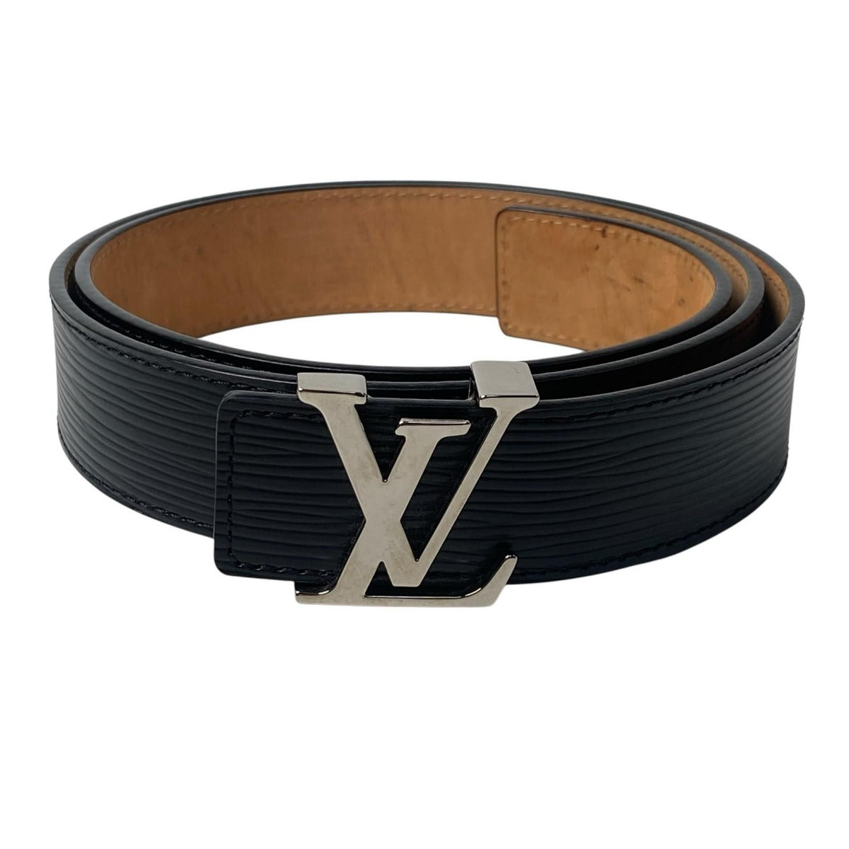 Louis Vuitton Belt Ceinture Leather Black Brown