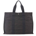 Hermes Her Line Tote GM Canvas Gray Silver Herline