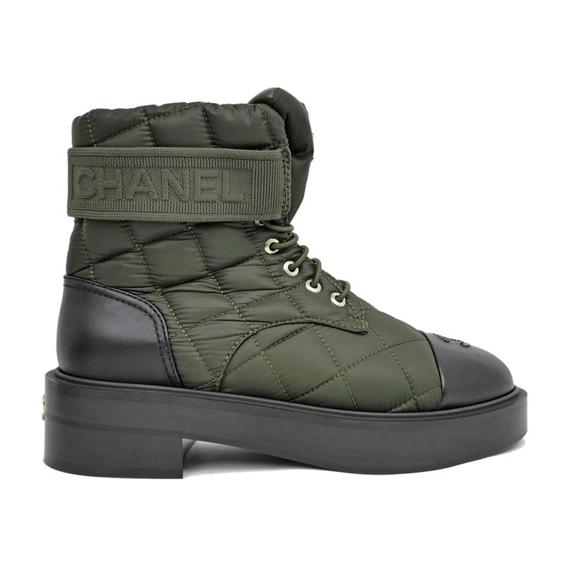Chanel Shorts Khaki Black Coco Mark Size 37 Shoes — view 4