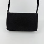 Prada Shoulder Bag Black Wool Vintage — view 3