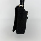 Prada Shoulder Bag Black Wool Vintage — view 6