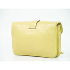 Celine Leather Chain Shoulder Bag Yellow — view 2