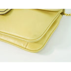 Celine Leather Chain Shoulder Bag Yellow — view 7