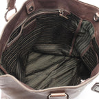 Prada Tote Bronze Leather Vittelo Daino — view 3