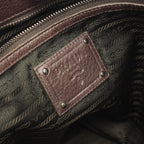 Prada Tote Bronze Leather Vittelo Daino — view 4