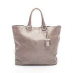 Prada Tote Bronze Leather Vittelo Daino