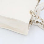 Chanel Small Zip Shop 2-Way White As3129 Tote Bag — view 5